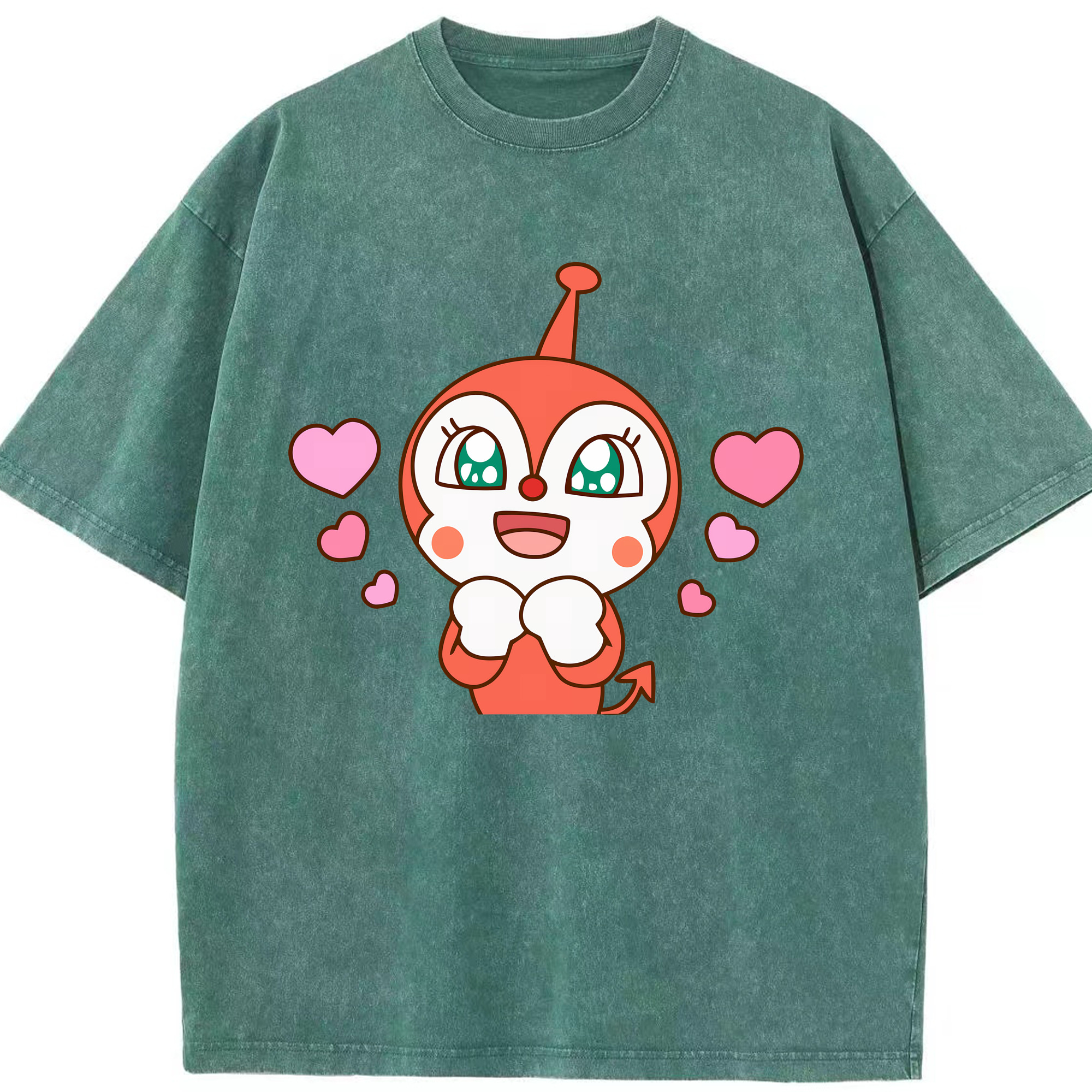 （画像用） アンパンマン Anpanman 綿100% ヴィンテージ風 半袖Tシャツ（フロントプリント）